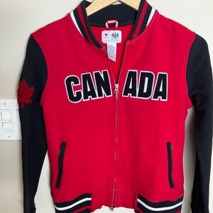 HBC Olympic  vintage embroidered women’s fleece jacket streetwear boho.